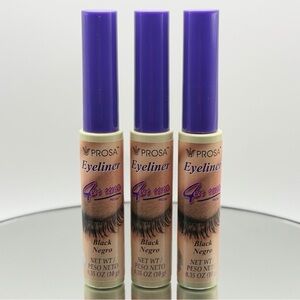 Prosa Black 4 en 1 Liquid Eyeliner with Natural Oils  pack of 3
